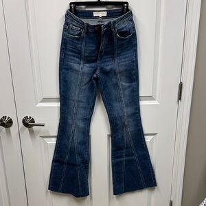 High Rise Denim Flare Jeans